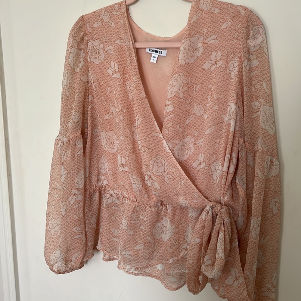Ballet Pink Wrap Blouse